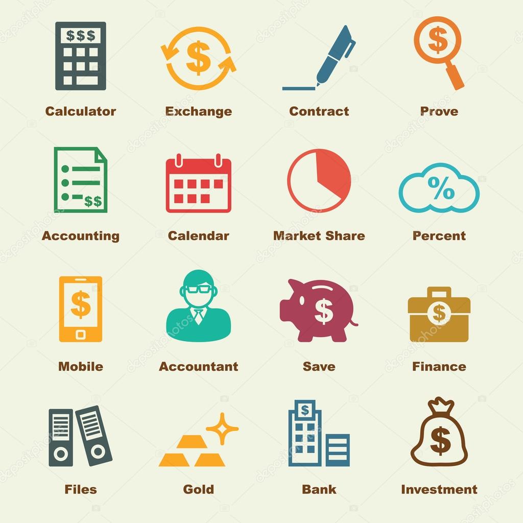 accounting elements icons