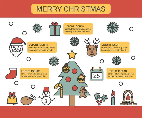 Инфографика Рождества — стоковый вектор