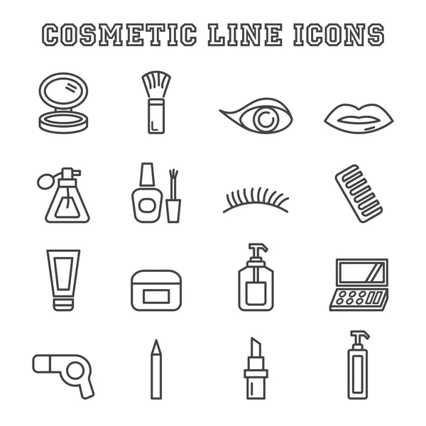 Iconos de línea cosmética — Vector de stock