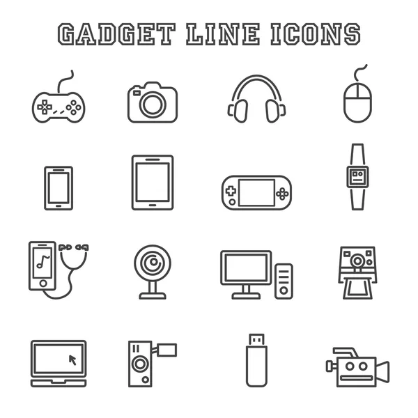 Gadget línea iconos — Archivo Imágenes Vectoriales