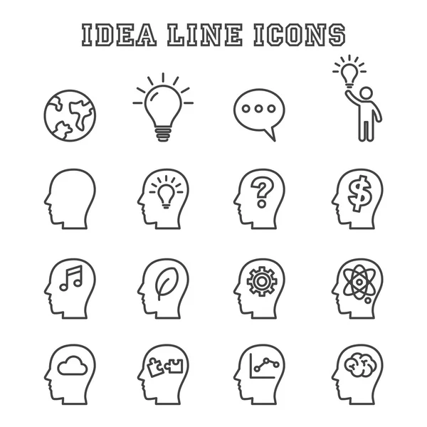 Iconos de línea de idea — Vector de stock