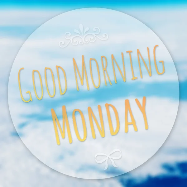 God morgon måndag på oskärpa bakgrund — Stockfoto