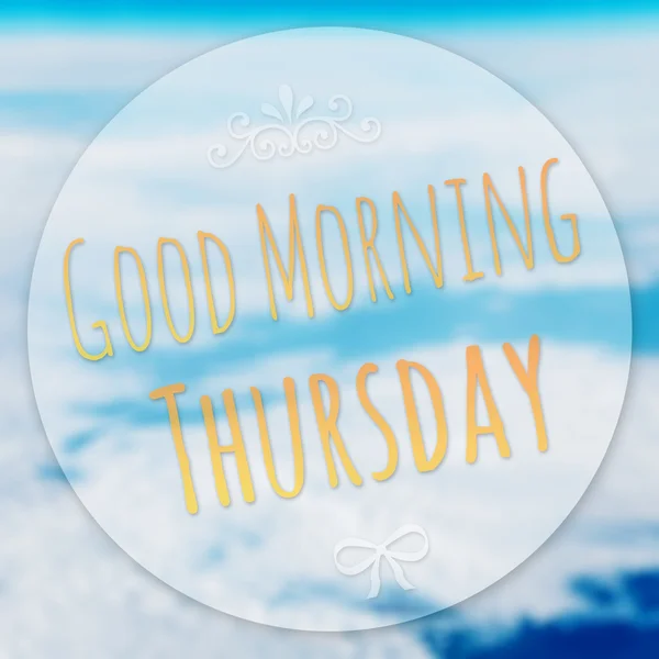 God morgon torsdag på oskärpa bakgrund — Stockfoto