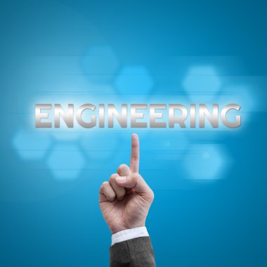 İşadamı el modern bilgisayar arayüzü olarak Engin ile çalışma