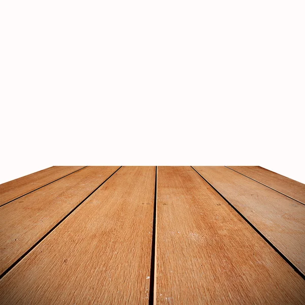 Piso de madeira tapume textura de fundo isolado em branco — Fotografia de Stock