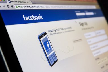 Tayland - 2 Eylül 2014: Facebook sayfa ilk açılış homepa