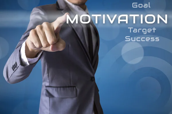 Business man touch Motivazione del business concettuale — Foto Stock