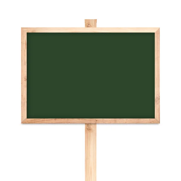 Blackboard hout label geïsoleerd op witte achtergrond — Stockfoto