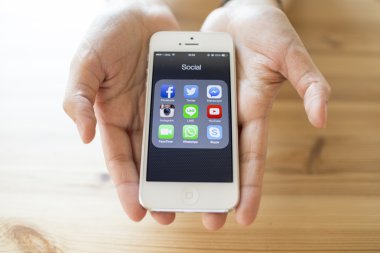 Chiang Mai, Tayland - 07 Eylül 2014: Tüm popüler sosyal