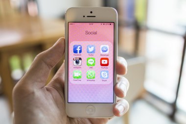 Chiang Mai, Tayland - 07 Eylül 2014: Tüm popüler sosyal