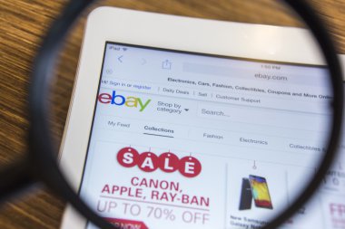 Chiang Mai, Tayland - 17 Eylül 2014: ebay.com yakın çekim 