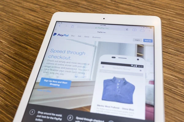 Chiang Mai, Tayland - 17 Eylül 2014: Paypal Web sitesi b