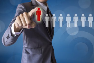 İşadamı lideri kariyer iş kavramsal seçin