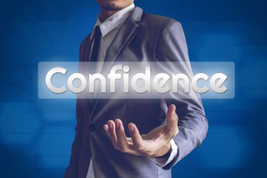 İşadamı veya aylýk güven metin modern arayüz c ile