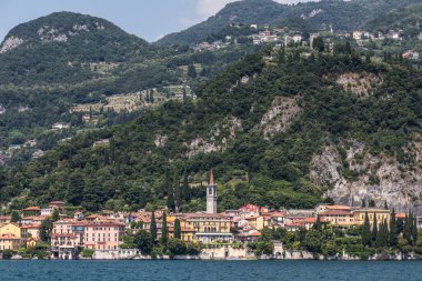 Lake side Köyü, Varenna lake como, İtalya