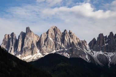 Peaks of the Odle-Geisler group in the South Tyrol, Italy. clipart