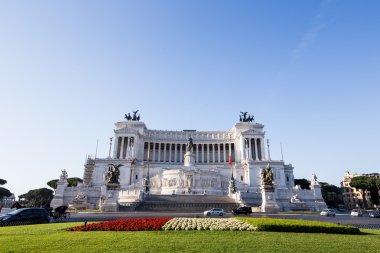 Binicilik anıt victor emmanuel II Vittoriano'ya rom içinde yakın