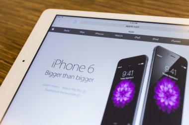 Chiang Mai, Tayland - 17 Eylül 2014: Apple bilgisayarlar websi