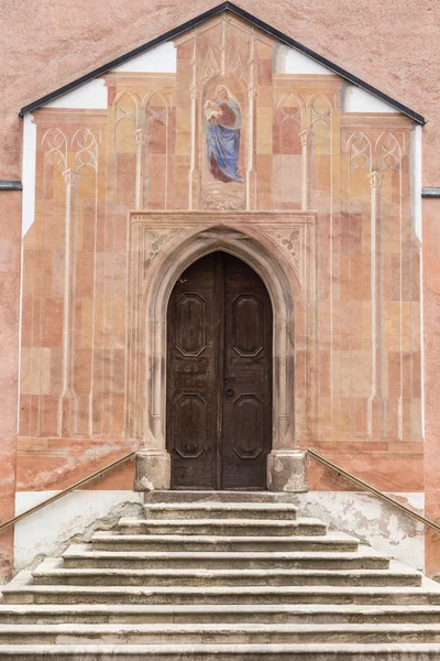 Vintage drewna Stare drzwi w centrum Włoch — Zdjęcie stockowe