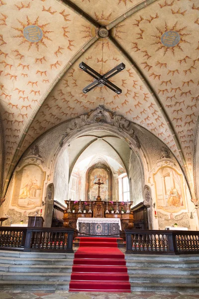 Inredningen i kyrkan Santa Maria degli Angioli. Lugano. Switzer — Stockfoto