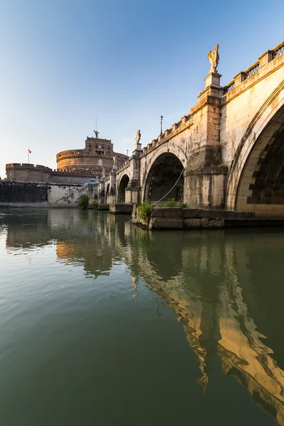 Castel Sant 'Angelo and Bridge of Angles, Rzym, Włochy — Zdjęcie stockowe