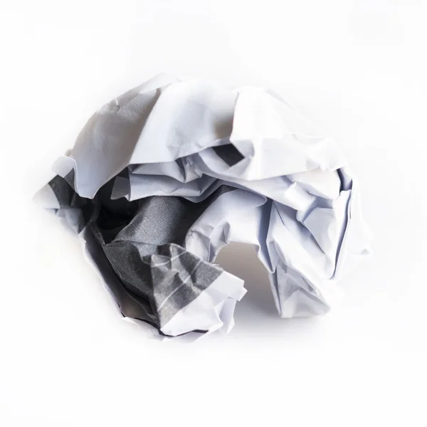 Paper ball Junk paper can be recycle on white background — Stock Photo, Image