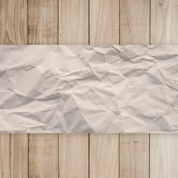 White paper on wood planks texture background wallpaper — Stock Photo, Image