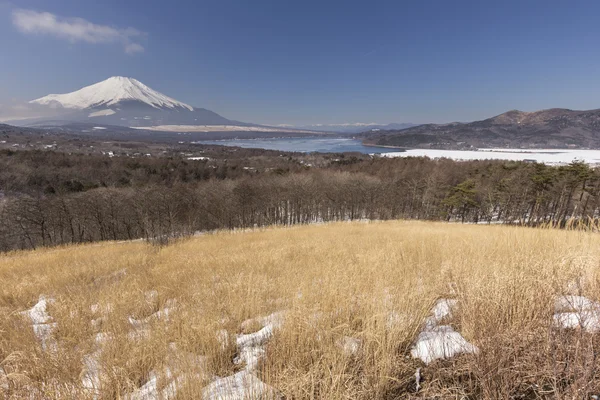 Mt. Fuji stagione invernale riprese dal lago Yamanaka. Yamanashi, J — Foto Stock