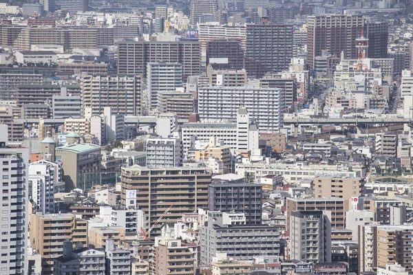 OSAKA, JAPÓN - 09 DE FEBRERO DE 2015 - La ciudad de Osaka, en la región de Kansai y la prefectura de Osaka, es el segundo área metropolitana más grande de Japón. El centro de Osaka es muy moderno con muchos rascacielos . —  Fotos de Stock