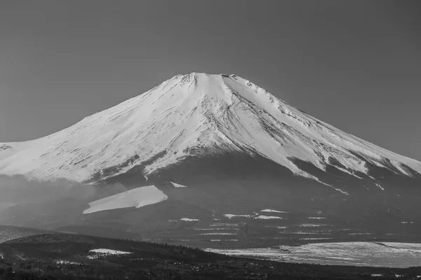 Mt. Fuji strzelanie z Yamanaka Jezioro w sezonie zimowym. Yamanashi, J — Zdjęcie stockowe