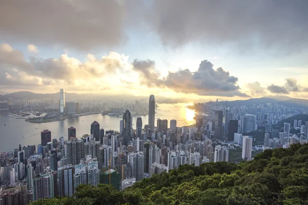Szczyt Hong Kong panoramę gród — Zdjęcie stockowe