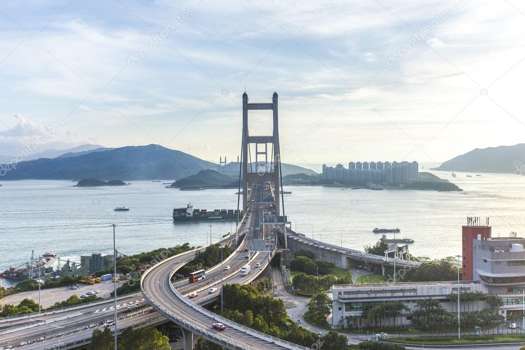 Tsing ma bridge Hong Kong landscape.