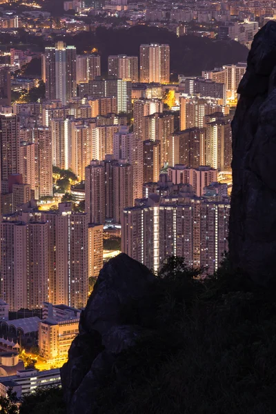Gebouw appartement patroon Hong Kong levende. — Stockfoto