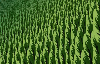 çam ormanı illüstrasyonlar bahar