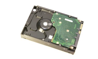 Beyaz arka plan üzerinde izole depolama veri için HDD (sert yuvarlak yüzey götürmek)