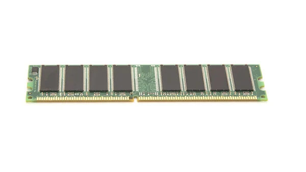 白の背景に隔離されたDDR RAMメモリモジュール — ストック写真