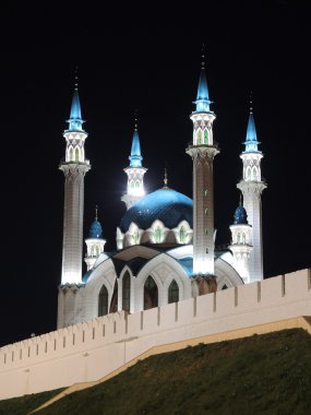 kazan, Rusya gece aydınlatma ile kul Şerif Camii