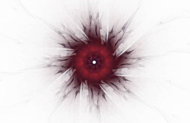 soyut agresif fraktal kırmızı simetrik figür