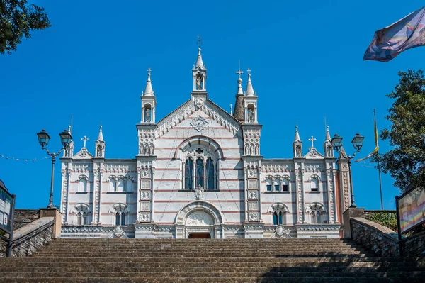 Das Neugotische Heiligtum Nostra Signora Montallegro Auf Einem Hügel Über — Stockfoto