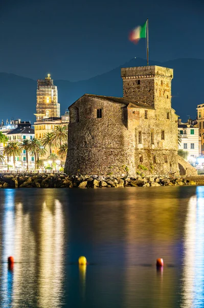 Das Schloss Meer Erbaut Jahrhundert Dorf Rapallo Der Italienischen Riviera — Stockfoto