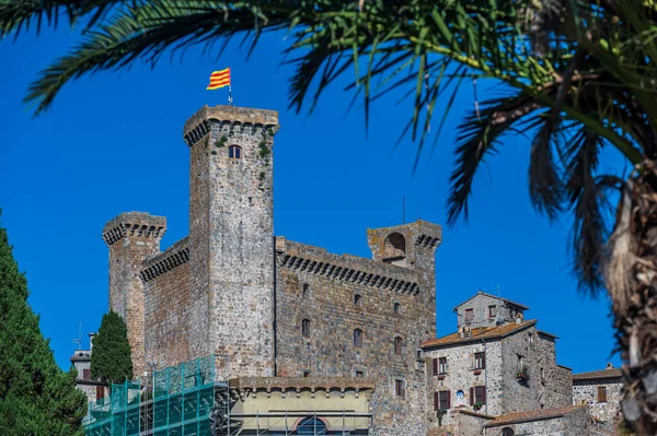 Rocca Monaldeschi Della Cervara Starobylý Hrad Starém Městě Bolsena Lazio — Stock fotografie