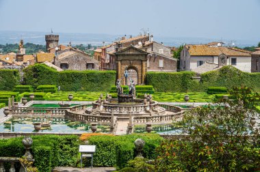 The Mannerist garden of surprise in Bagnaia, Viterbo, central Italy, attributed to Jacopo Barozzi da Vignola clipart
