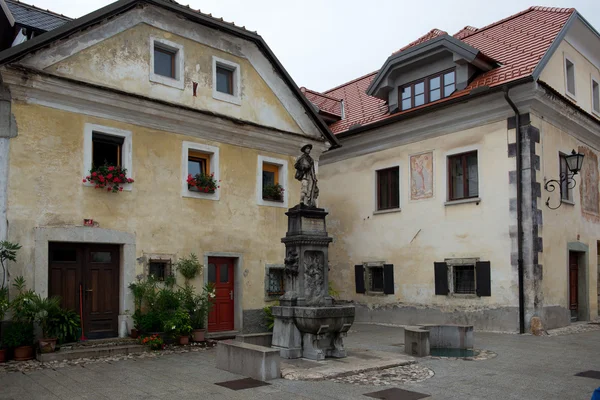 Hoofdplein in radovljica — Stockfoto