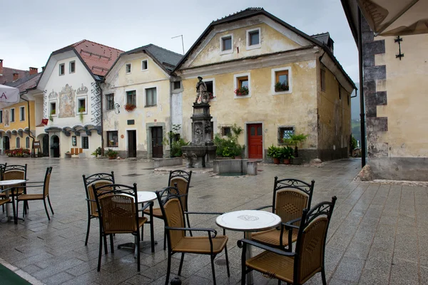 Główny plac w radovljica — Zdjęcie stockowe