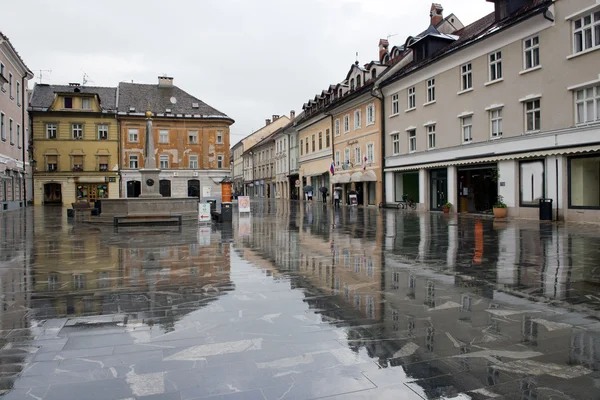 Hovedplassen i Kranj – stockfoto