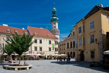 Main square in Sopron clipart