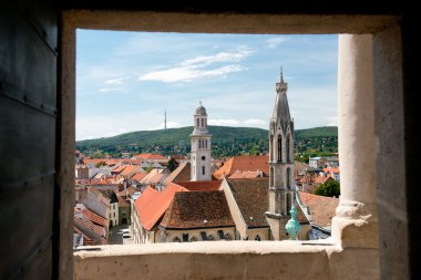 The roofs of the old town of Sopron clipart