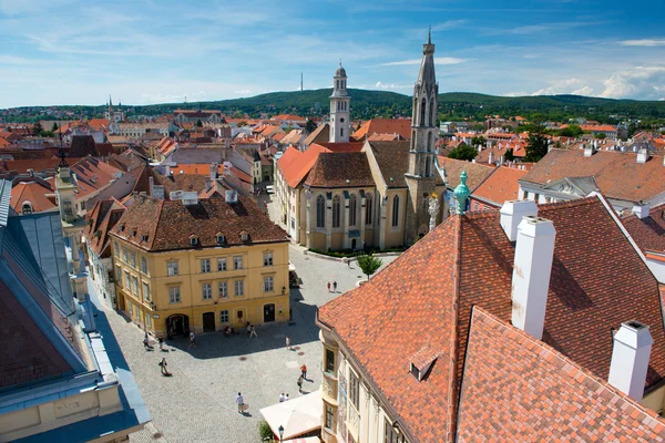 Main square in Sopron — Stock Photo, Image