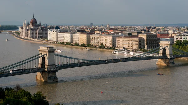 Puente de la cadena en Budapest — Foto de Stock