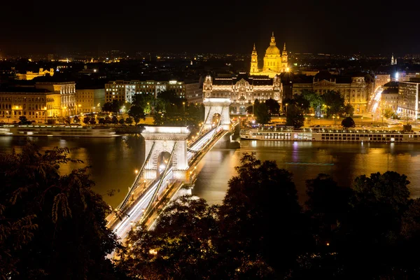 Ponte Chain em Budapeste — Fotografia de Stock